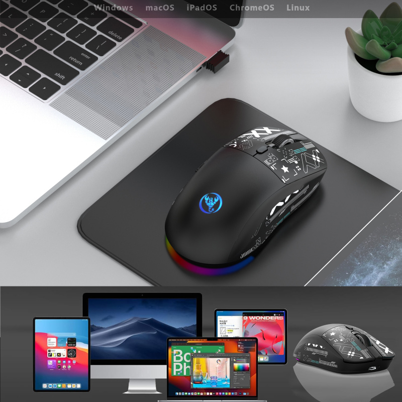 Wired+2.4G+BT5.3 Three Mode Wireless Mouse